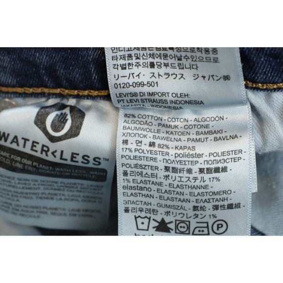 Levis Jeans Mens 38 x 32 Blue 511 Cotton Blend Straight Stretch Medium Wash - Picture 3 of 7